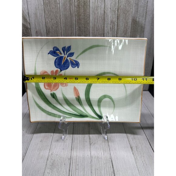 Vtg Oriental Trading Dallas Japanese Rectangle Serving Tray Platter 8''x11'' - Picture 5 of 5